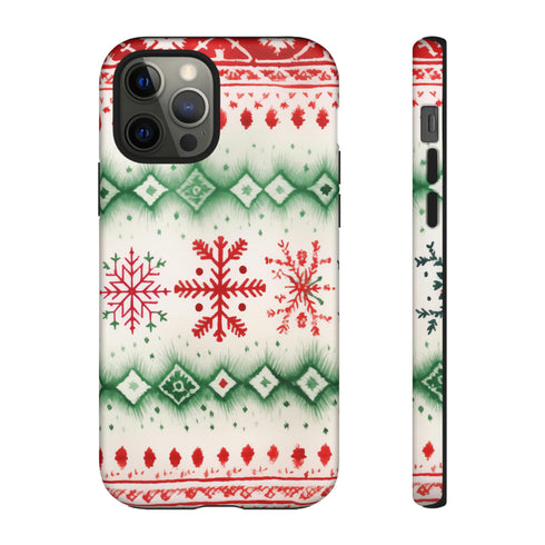 Icelandic Watercolor inspired by Christmas Sweaters - Impact Resistant Phone Case iPhone 12 Pro Matte
